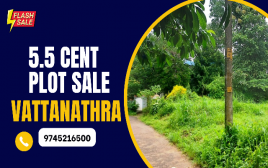5.5 Cent Plot For Sale is near Vattanathra,Mannamppetta , Thrissur 